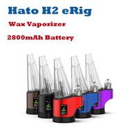Wholesale Hato H2 Enail Wax Vaporizer kits Concentrate Shatter Budder Dabs Rig F F Continuous Tempreature Setting Color Lighting mAh Battery