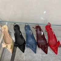 Wholesale Sandals SF Brand Genuine Leather High Heel Women Plum Blossom Pointed Sexy Party Shoes Pumps For Female Euro Size