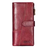 Wholesale Wallets Western Cow Leather Multifunction Patchwork Long Women Wallet Fashion Genuine Coin Purse