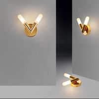 Wholesale Wall Lamp Gold VIP Room Led Sconce Foyer Modern Fixtures Indoor Lighting Home Balcony Frosted Glass Shade G9 Aplik Lamba