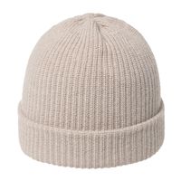 Wholesale Hat Female Autumn And Winter Pure Color All Matching Couple Knitted Woolen Cap Light Board Thermal Head Cover Beanie Men Women Earmu