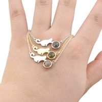 Wholesale 10 Piece Play With Ball Cat Link Chain Bracelets Bangles For Women Natural Stone Lovely Animal Bracelet Pet Lovers Gifts Bulk