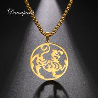 Wholesale Pendant Necklaces Dawapara Animal Mythical Beast Amulet Necklace Men Talisman Stainless Steel Jewelry