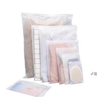 Wholesale 100pcs Frosted Zipper Seal Plastic Bag Portable Travelling Storage Bags Reclosable Packaging Pouch for Gift Clothes Jewelry RRE11770