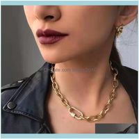 Wholesale Necklaces Pendants Jewelrypunk Gold Color Locked Gothic Metal Necklace For Women Party Jewelry Chains Drop Delivery Mdzrx