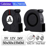 Wholesale 2pcs gdstime v dual ball bearing d printer dc cooling fan x mm long cable blower cooler radiator