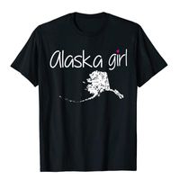 Wholesale Men s T Shirts Alaska Girl Tshirt I Love Home State Tee Cute Cotton Mens Tops Shirt Printed On Tshirts Summer Latest