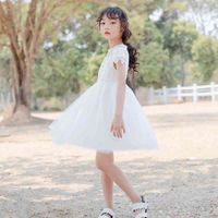Wholesale Girls summer dress new middle aged and older children s performance puffy yarn girls princess skirt