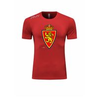 Wholesale 21 Real Zaragoza Club de Fútbol Football Tees Mens Muscle Slim Fit Organic Cotton Blank Moisture Wicking Active Athletic Performance Crew Soccer T Shirt