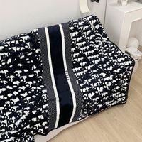 Wholesale Luxury Autumn Winter Skin Friendly blankets Letter Sofa Bed Nap Soft And Warm Four Seasons Blanket