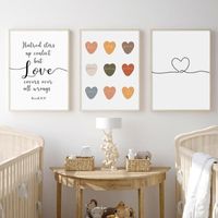 Wholesale Paintings Minimalist Love Quote Heart Canvas Nursery Baby Posters Print Wall Art Picture Children s Bedroom Home Decoration