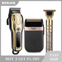 Wholesale Hair Trimmer Kit For Men Barber USB Rechargeable Professional Cordless Hair Clipper Shaver Beard T Outliner Cutting Machine X0625