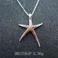 Wholesale Arrival High Quality Sterling Silver Wood Starfish Pendant Necklace For Women Gift