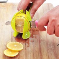 Wholesale Plastic Slices Tomato Cutter Shredders Fruit Vegetable Tool Onion Lemon Cutting Holder Kitchen Gadgets Cooking Tools ABS Round RRF11900
