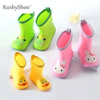 Wholesale KushyShoo Classic Children s Shoes PVC Rubber Kids Baby Cartoon Shoes Water Shoes Waterproof Rain Boots Toddler Girl Rainboots
