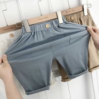 Wholesale Boys shorts summer knee Korean three color fashion trend boys Capri stretch breathable pants