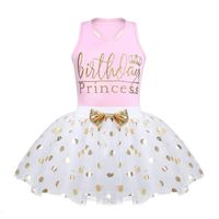 Wholesale Clothing Sets M Y Birthday Princess Baby Short sleeved First Party Girls Pink Tutu Cake Suit Outfits Shower Gift
