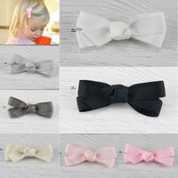 Wholesale 60colors Baby Girl Hairbands Children Candy Color Bowknot Barrettes Headbands Kids Girl s Hair Bows One Word Clips Headdress Accessories DHL G4EMFW8