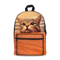 Wholesale Backpack School Backpacks For Teenagers Cute Little Animal Cats And Dogs Printed Cotton Bookbags Children Girls