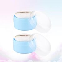 Wholesale Sponges Applicators Cotton Set After Bath Powder Puff Box Empty Body Container With Bath Puffs And Sifter For Home Travel