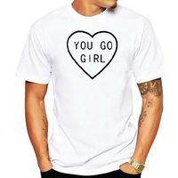 Wholesale Men s T Shirts You Go Girl Letter Printted T shirt Women Cotton Graphic Crop Tops Short Sleeves Summer T Shirts High Quality Clothes