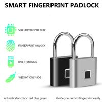 Wholesale Fingerprint Lock Keyless Bag Luggage PadLock USB Rechargeable IP65 Waterproof Zinc Alloy Electric Biometric Door Home Door