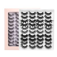 Wholesale Handmade Reusable Pairs Mink False Eyelashes Set Thick Long Curly Crisscross D Fake Lashes Extensions Soft Vivid With Pink Packing Box Models Available DHL