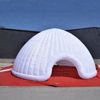 Wholesale Hot selling large inflatable igloo tent white party dome house yurt tent with LED light for outdoor parties or events