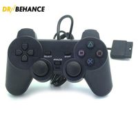 Wholesale PlayStation Wired Joypad Joysticks Gaming Controller for PS2 Console Gamepad double shock by DHL