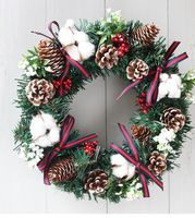 Wholesale Flowers Wreaths Decorative Mini Christmas Wreath Artificial Berry Garland Wedding Party Pip Berries Bride Chritmas For Home DIY Craft Gift Festival Garlands