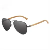 Wholesale Wooden Aviator Sunglasses Outdoor Anti reflective UV400 High Quality Summer Sunglasses