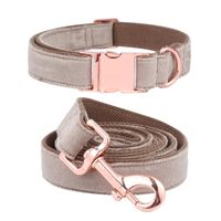 Wholesale Dog Collars Leashes Unique Style Paws Dogs Or Cats Collar Brown Velvet Christmas Soft Comfortable Made Well Classic