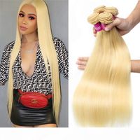 Wholesale Lucky Queen Brazilian Straight Hair Blonde Bundles Weave PC Blonde Full Color Remy Human Hair Extensions Inch