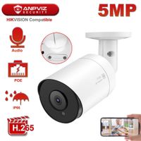 Wholesale Hikvision Compatible Anpviz MP Bullet IP Camera POE Outdoor Indoor m IR Security Camera With Microphone Audio Onvif IP66 H0901