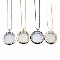 Wholesale Chains Colors mm Round Magnetic Glass Floating Locket Charms Memory Po Styles