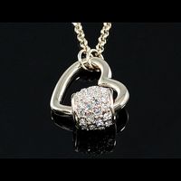 Wholesale Peacock Star Heart Rose Gold Color Sliver Color Crystal Necklace CSN189 Pendant Necklaces