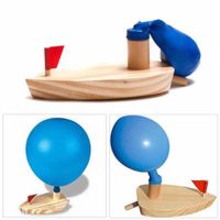 Wholesale Kids Bath Toys Wooden Balloon Powered Boat Science Toys Development Learning Educational Birthday Early Classic Toy For Chi T6C1 H1015
