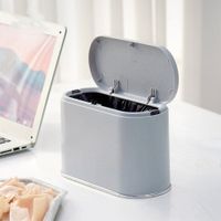 Wholesale desktop trash bins can Nordic bedroom small mini minimalist office desk waste bin home table household trash can colors