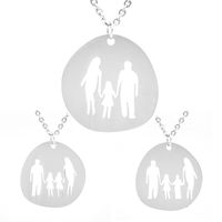 Wholesale Pendant Necklaces Family Love Mom Dad Son Daughter Gifts Stainless Steel Pendants Boys Girls Mothers Fathers Necklace For Children Kids