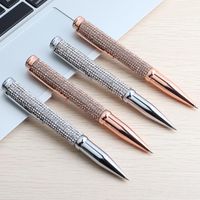 Wholesale 1 Set Diamond Crystal Pen High Quality Ballpoint Ring Wedding Office mm Student Stationery For School Gift Pens