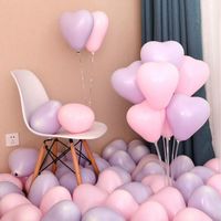 Wholesale Party Decoration Thicken Macaron Red Blue Purple Pink Green Color Balloons Candy Love Latex Heart Shaped Wedding Supplies
