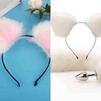Wholesale Nxy Anal Toys Sex Toys Fox Tail Butt Plug Set with Hairpin Kit Butplug Prostate Massager for Couples Cosplay