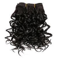Wholesale Afro Kinky Curly Inch Synthetic Hair Weave Bouncy Jerry Curl Natural Short Hair Welf Bundles Weaving g