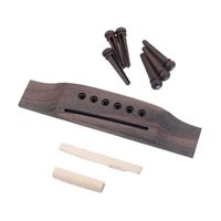 Wholesale Cords Slings And Webbing Acoustic Guitar Replacement Set Ebony Bridge End Pins Bone Saddle Nut Wood Parts