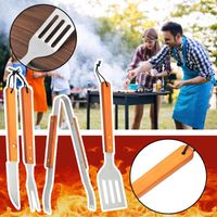 Wholesale Tools Accessories Stainless Steel BBQ Set Barbecue Grilling Utensil Camping Outdoor Cooking Kit Utensils
