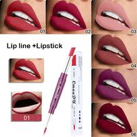 Wholesale CmaaDu multi function pencil double head lipstick liner foreign trade explosion lip gloss
