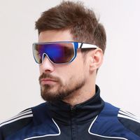 Wholesale Men s Fashion In Europe And America Big Box Wind Sports Glasses Dazzle Colour Eye Protector Sunglasses