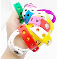 Wholesale Soft Silicone Sports Bracelet Wristband cm Fit Shoe Croc Buckle Charm Accessory Kid Party Gift Fashion Jewelry For Men Women