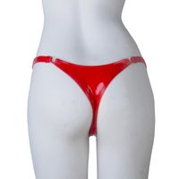 Wholesale Women s Panties Wet Look PVC String Low Waist Shiny PU Leather Tanga Lingerie Underwear Women Thongs And G Strings Sexy Calcinha Briefs