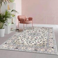 Wholesale 200x300cm Elegant Court Princess Persian Ethnic Style Gray Beige White Bottom Living Room Bedroom Bedside Carpet Floor Mat Carpets